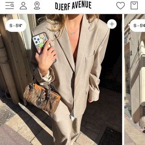 Djerf Avenue Forever Blazer Oat Size Small
